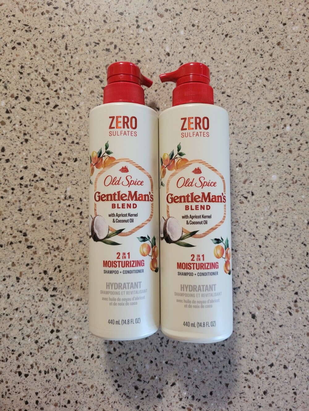(2) Old Spice Gentleman's Blend 2in1 Moisturizing Shampoo + Conditioner 14.8 oz
